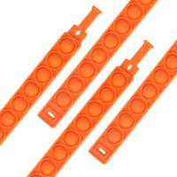 Brinquedo de descompressão divertido e colorido com pulseira de silicone  laranja