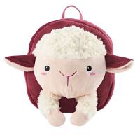 Cartoon anti-lost backpack for baby girls and children's plush small bag  Fuchsia
