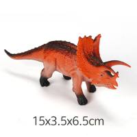 Jouet d'ornement en plastique creux, grand animal, simulation solide, modèle de dinosaure, jouet d'ornement  Orange