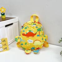 Little dinosaur children's schoolbag cute fashion cartoon backpack  Yellow