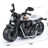 Douyin Internet celebridad juguetes para niños niño bebé simulación motocicleta Harley modelo adornos aleación coche de juguete extraíble  Blanco