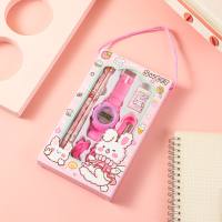 Stationery Set Primary School Stationery Set Back-to-School Gift Cartoon Electronic Watch Stationery Gift Box  Pink