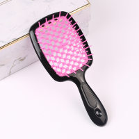1pcs Hollow Out Hairdressing Comb Anti-Static Detangling Hair Brush Scalp Massage Hair Brush For All Hair Types  Pink