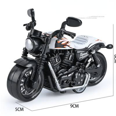 Douyin Internet celebridad juguetes para niños niño bebé simulación motocicleta Harley modelo adornos aleación coche de juguete extraíble