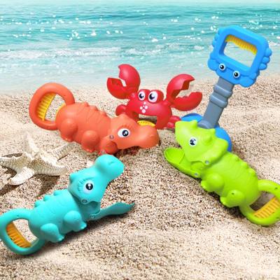 Brinquedos de praia para crianças, lagosta, dinossauro, braçadeiras de brinquedo, meninos e meninas, garras de caranguejo, mão mecânica, conjunto de pá de escavação de areia à beira-mar