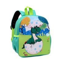 Kindergarten schoolbag cartoon small animal boy dinosaur backpack  Green