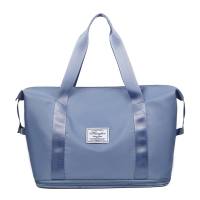 حقيبة سفر لمسافات قصيرة للنساء، حقيبة تدريب منفصلة للرطب والجاف، حقيبة لياقة يوجا ترفيهية جديدة ذات سعة كبيرة  أزرق