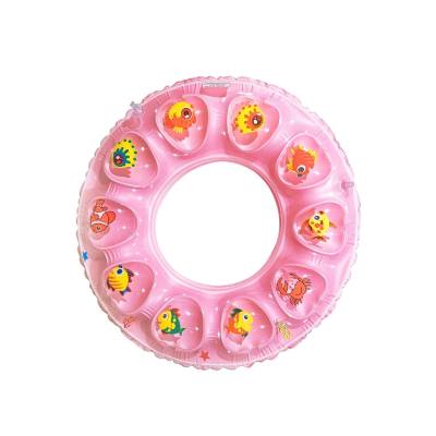 Children's swimming ring colorful double-layer inflatable airbag thickened cartoon cute swimming ring
