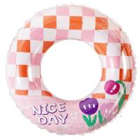 Anneau de natation en forme de sucette rétro, anneau de natation gonflable en forme de sirène Simple, anneau sous les bras  Multicolore