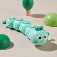 Wind-up caterpillar children's toy clockwork cartoon cute parent-child interactive toy kindergarten gift  Green