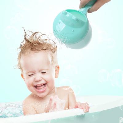 Baby shower shampoo cup mother and baby hippo shampoo spoon