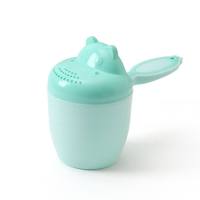 Baby shower shampoo cup mother and baby hippo shampoo spoon  Multicolor