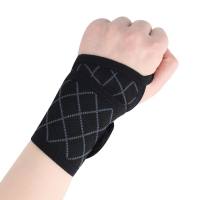 Wrist guard knitted wrap warm support wristband  Black