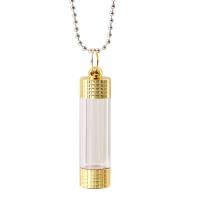 Transparent small bottle body pendant Gawu box Nepalese pagoda empty bottle can be opened to hold cinnabar fetal hair pendant  Transparent