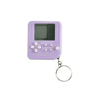Colgante educativo de la descompresión de los mini llavero del juguete de la consola de juegos de Tetris del PDA niños  Púrpura