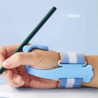 Correttore anti-gancio per il polso Penna per studenti che tiene la penna per la correzione del polso con gancio per la correzione della postura che tiene la scrittura di artefatti da allenamento  Blu