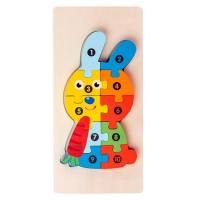 Holz frühkindliche Bildung dreidimensionale Puzzle Bausteine Tier Transport kognitives Puzzle Baby Intelligenz Entwicklung Spielzeug  Mehrfarbig