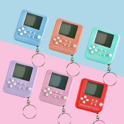 Mini handheld Tetris game console toy keychain children's educational decompression pendant