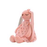 Foreign trade creative new rabbit ins toy Amazon new long-eared Antu plush toy pillow gift  Pink