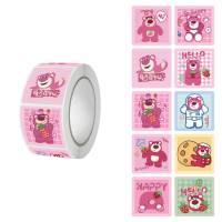 500 stickers/roll 25MM Star Dailu Jade Cinnamon Dog Kuromi stickers gift reward stickers Sanrio sealing stickers  Hot Pink