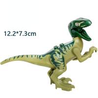 Bloques de construcción de dinosaurios, juguetes educativos ensamblados Jurásico  De color verde oscuro