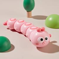 Wind-up caterpillar children's toy clockwork cartoon cute parent-child interactive toy kindergarten gift  Pink