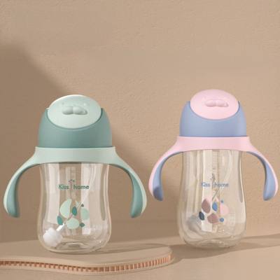 Baby learning drinking cup children pp water cup anti-fall straw cup baby duckbill cup set kettle cup