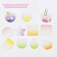 Mandril de cuco acrílico con gradiente transparente, llavero, disco colgante artesanal, mandril de cuco láser  Multicolor