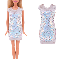 Barbie doll dress sequin fishtail skirt long dress sweet temperament casual dress  Multicolor