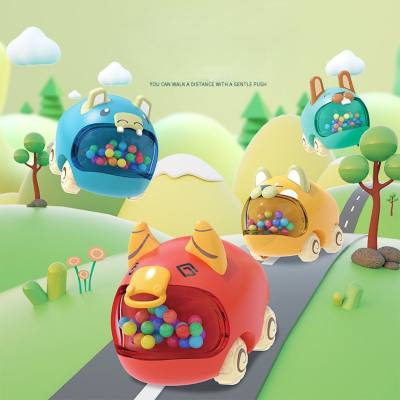Baby sound and moving inertia car with hand bell infant early education puzzle