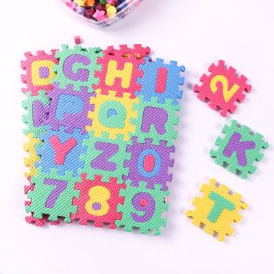 Quebra-cabeça digital de 36 peças eva alfabeto inglês brinquedo educativo infantil