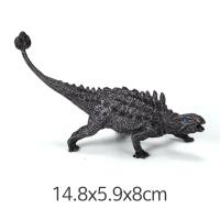 Giocattolo di ornamenti modello di dinosauro di simulazione solida di plastica cava di grandi animali  Nero