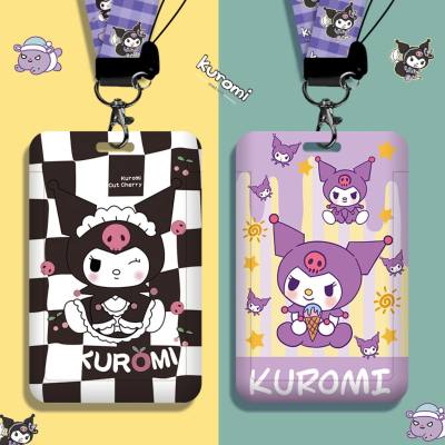 Student campus card holder with lanyard Sanrio cute work card hanging chest ID holder bus subway meal card