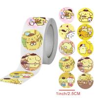 500 stickers/roll 25MM Star Dailu Jade Cinnamon Dog Kuromi stickers gift reward stickers Sanrio sealing stickers  Ginger