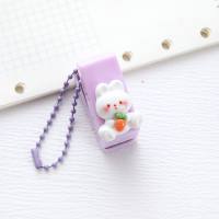 Cartoon mini single hole punch portable student notebook loose-leaf binding machine small ring hole punch  Purple