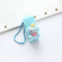 Cartoon mini single hole punch portable student notebook loose-leaf binding machine small ring hole punch  Blue