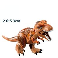 Bloques de construcción de dinosaurios, juguetes educativos de ensamblaje Jurásico  naranja