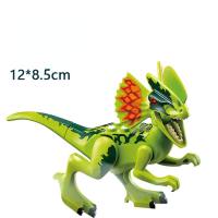 Bloques de construcción de dinosaurios, juguetes educativos de ensamblaje Jurásico  Verde