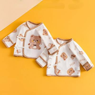 New style newborn boneless half back clothes baby four seasons hand protection anti-scratch small top baby belly protection clothes