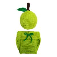 Children's photography clothing baby photography hand-woven studio props little apple clothing children's suit  Green