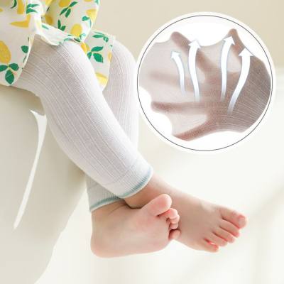 2022 summer new thin cotton mesh vertical stripes children's nine-point pants small and medium-sized children's baby leggings anti-mosquito tights