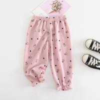 Little rabbit full print children's anti-mosquito pants summer girls bloomers thin breathable shrink leg anti-mosquito pants  Pink