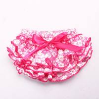 Spring and summer satin shorts in stock summer lace bow print women's butt pants  Pink