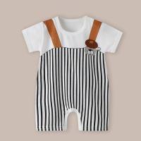 Vêtements d'escalade pour nourrissons et tout-petits, nouveau style d'été pour garçons, combinaison fine pour nouveau-nés, barboteuse  Multicolore