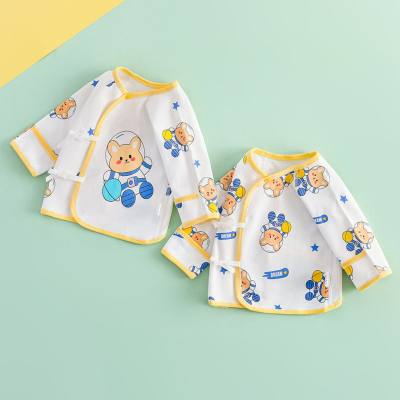 Newborn four seasons clothes baby spring and autumn hollow back boneless half back clothes baby new style tops
