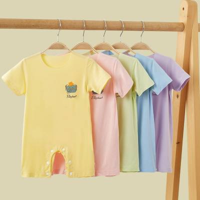 Baby jumpsuit summer thin modal baby short-sleeved romper air-conditioned clothing newborn clothes summer pajamas