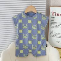 Baby Fashion Brand Printed Children's Jumpsuit  Blue