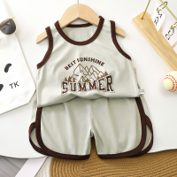 Colete infantil terno de algodão puro um tipo verão novas roupas menino versão coreana bebê verão respirável roupas infantis atacado  Multicolorido