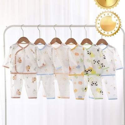 Verão fino bebê dividir roupas recém-nascidos roupas de algodão puro ar condicionado roupas de bebê terno roupas de bebê