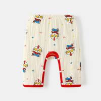 Pantalon d'été en gaze pour bébé, en pur coton, fin, à boutons-pression, pour nouveau-né, grand pantalon en PP  Multicolore